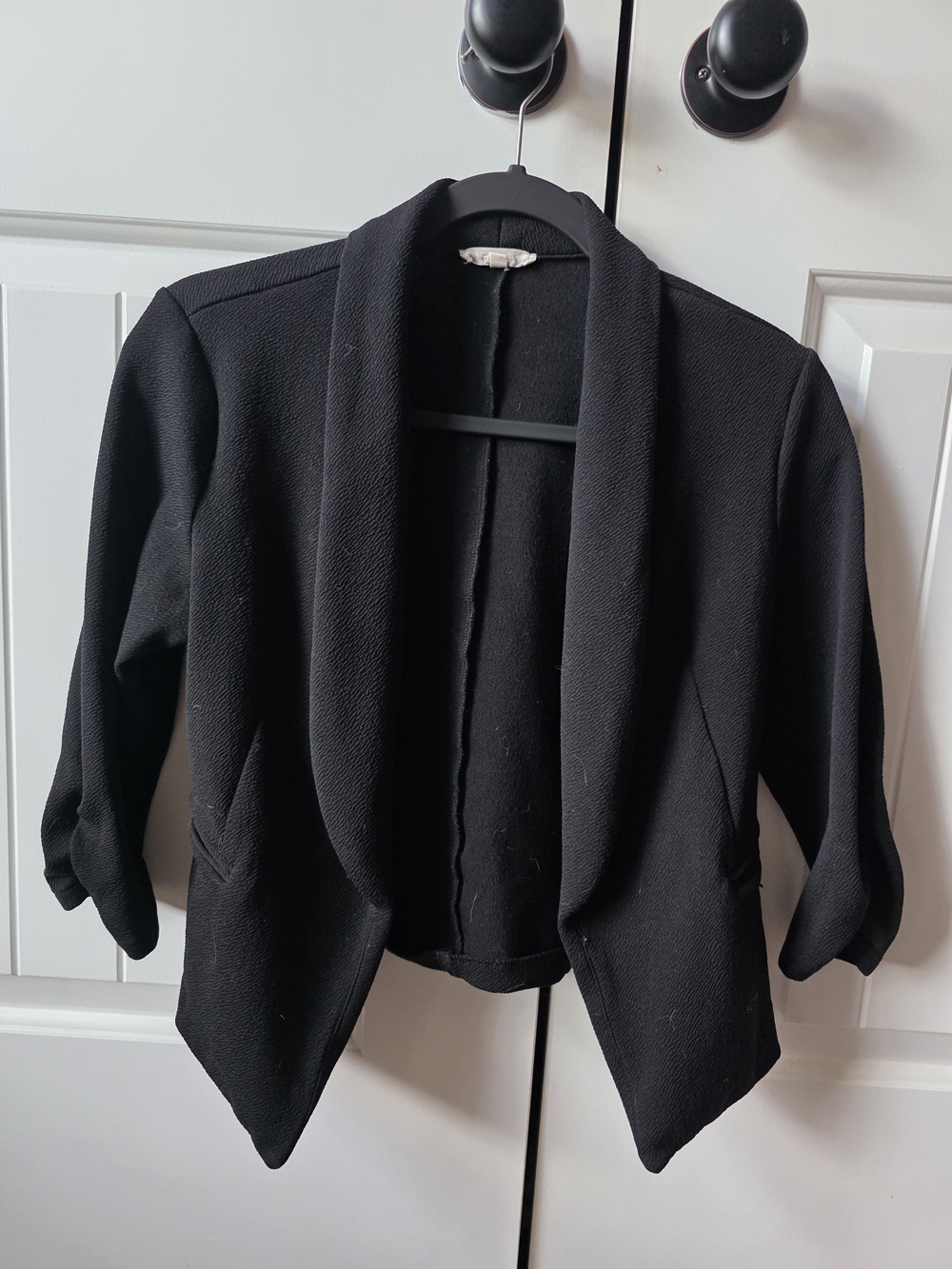 Maurices Black Open-Front Cropped Blazer